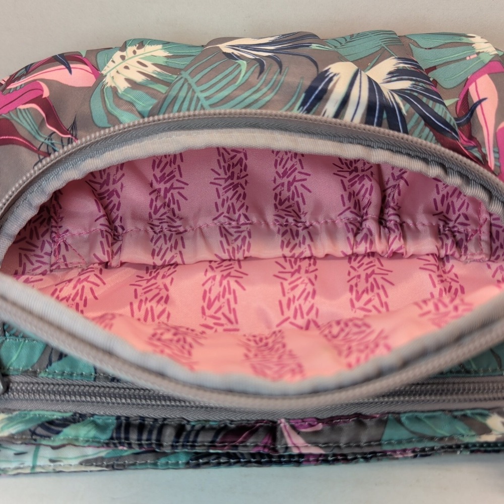 Lug Mambo Crossbody Bag Tropical Leaf Teal Grey - Picture 14 of 16